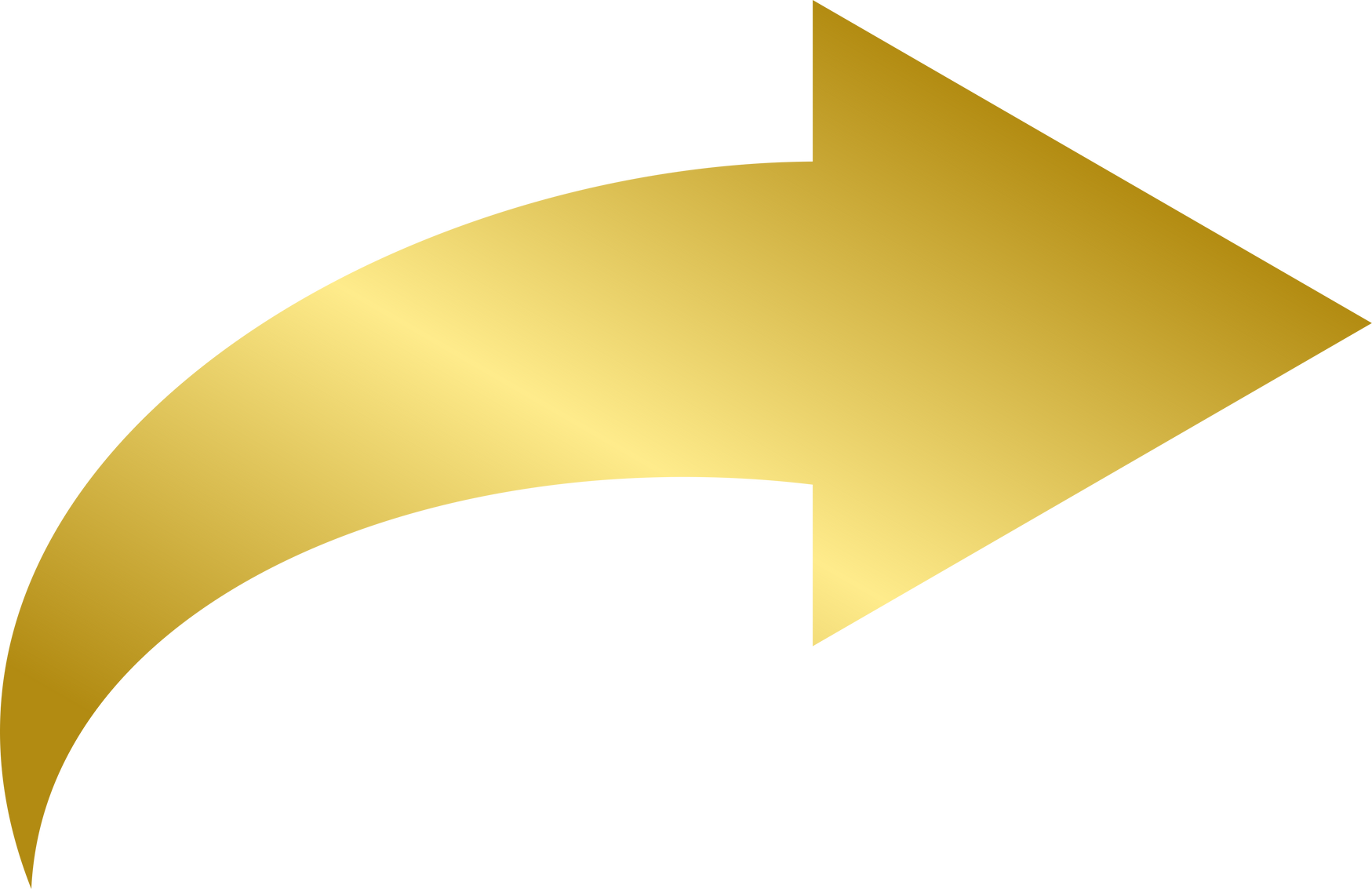 Gold Arrow. Golden Arrow Shape